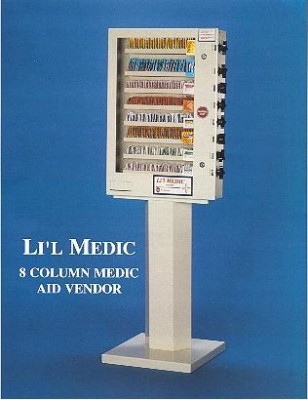 Li'L Famous Medic Aid  8 Column-Condoms-Medical Vending Machine