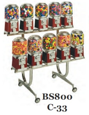 BS 800 / C-33 Rack  For Beaver Bulk Vending Machines. Machines Not Included